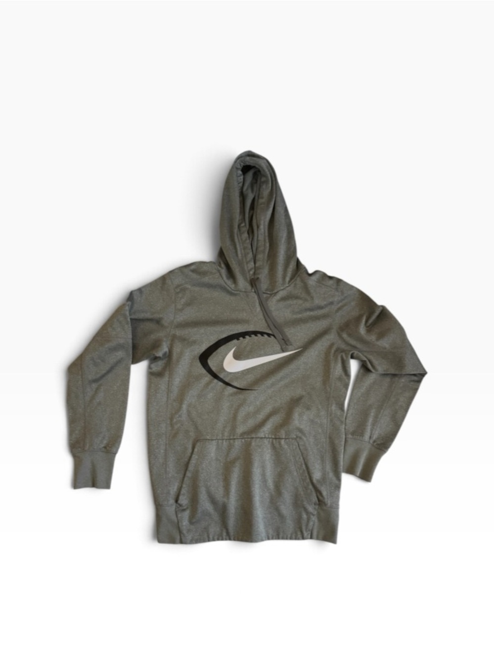Nike Gray Pullover Hoodie with Football Swoosh